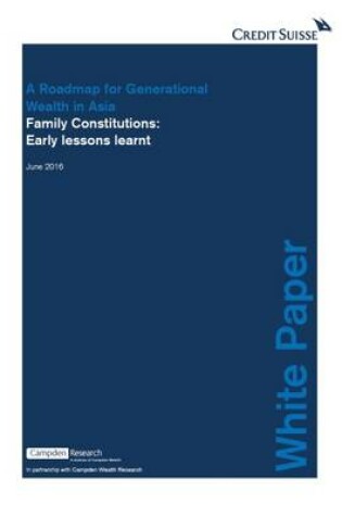 Cover of Family Constitutions: Early lessons learnt