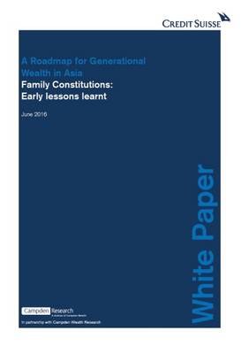 Book cover for Family Constitutions: Early lessons learnt