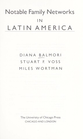 Book cover for Notable Family Networks in Latin America