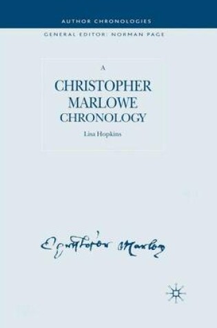 Cover of A Christopher Marlowe Chronology