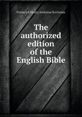 Book cover for The authorized edition of the English Bible
