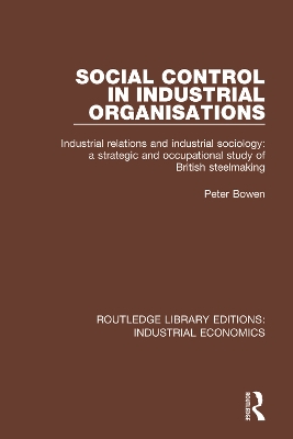 Book cover for Social Control in Industrial Organisations