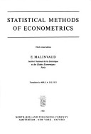 Book cover for Statistical Methods of Econometrics