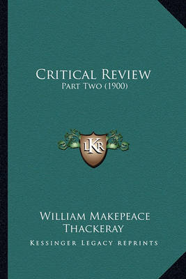 Book cover for Critical Review Critical Review