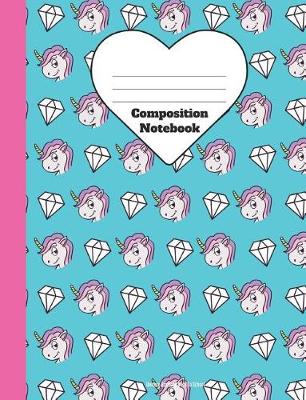 Book cover for Composition Notebook Unicorn Diamond Back To School
