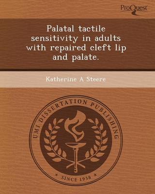 Book cover for Palatal Tactile Sensitivity in Adults with Repaired Cleft Lip and Palate