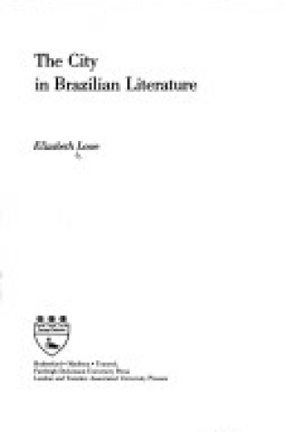 Cover of The City in Brazilian Literature