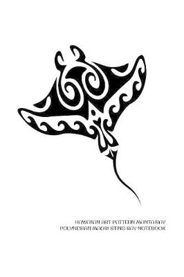 Book cover for Hawaiian Art Pattern Manta Ray Polynesian Maori Sting Ray Notebook