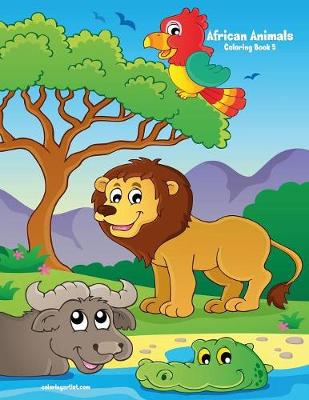 Book cover for African Animals Coloring Book 5
