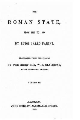 Book cover for The Roman state, from 1815 to 1850 - Vol. III