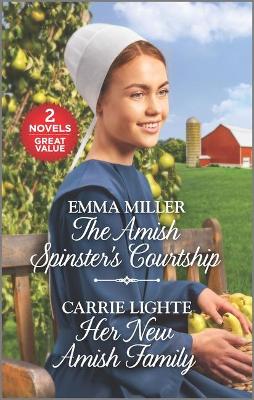 Book cover for The Amish Spinster's Courtship and Her New Amish Family