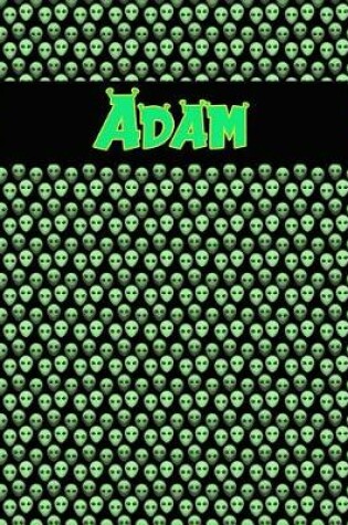 Cover of 120 Page Handwriting Practice Book with Green Alien Cover Adam