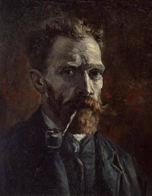 Book cover for Self-Portrait with Pipe, Vincent Van Gogh. Blank Journal