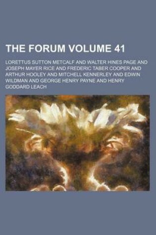 Cover of The Forum Volume 41