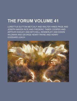 Book cover for The Forum Volume 41