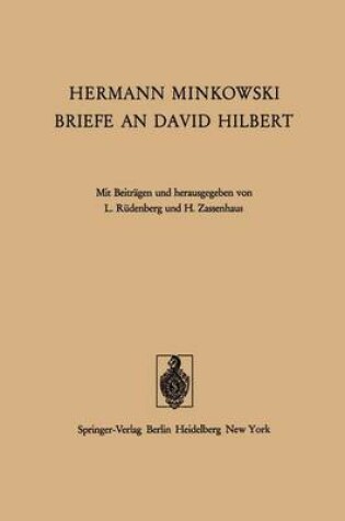 Cover of Hermann Minkowski Briefe an David Hilbert