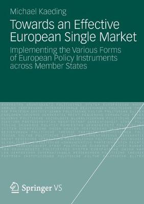 Book cover for Towards an Effective European Single Market