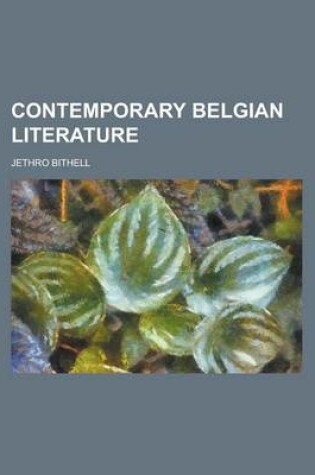 Cover of Contemporary Belgian Literature