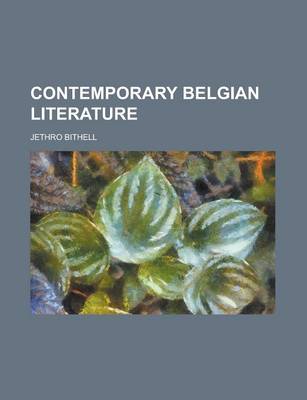 Book cover for Contemporary Belgian Literature