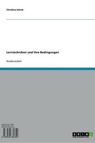 Cover of Lerntechniken Und Ihre Bedingungen