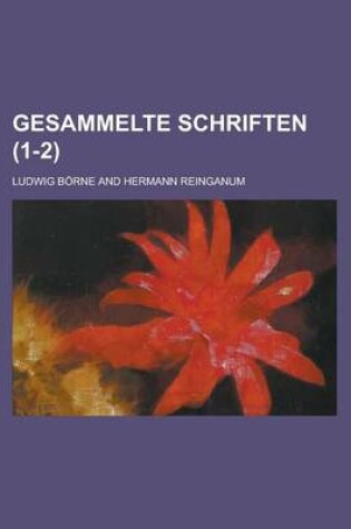 Cover of Gesammelte Schriften (1-2 )