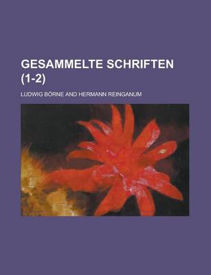 Book cover for Gesammelte Schriften (1-2 )