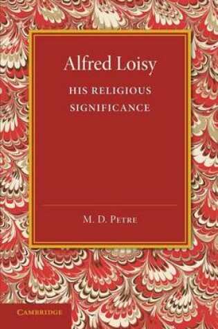 Cover of Alfred Loisy