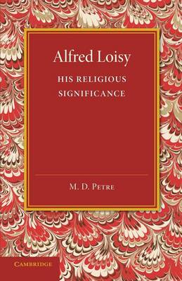 Book cover for Alfred Loisy