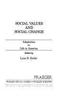 Book cover for Social Values and Social Change