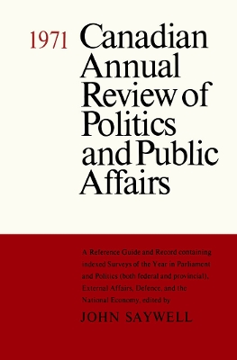 Book cover for Cdn Annual Review 1971