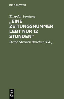 Book cover for "Eine Zeitungsnummer Lebt Nur 12 Stunden"