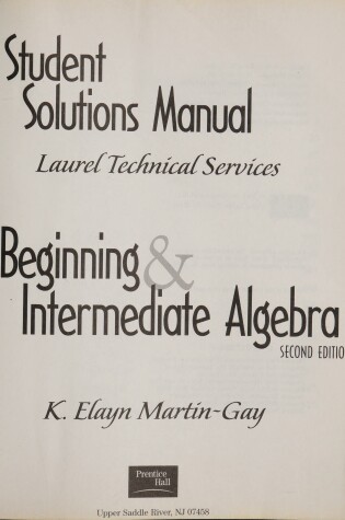 Cover of Beginning & Intermediate Algeb