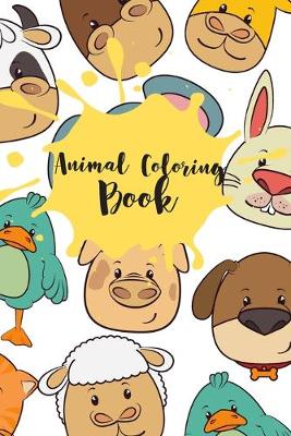 Book cover for Astonished Animals coloring book for kids