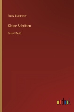 Cover of Kleine Schriften