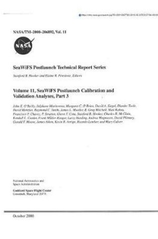 Cover of Seawifs Postlaunch Technical Report Series. Volume 11; Seawifs Postlaunch Calibration and Validation Analyses