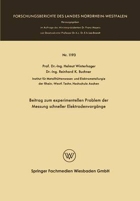 Cover of Beitrag Zum Experimentellen Problem Der Messung Schneller Elektrodenvorgange