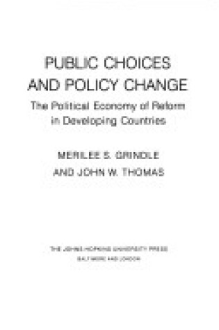 Cover of Public Choices and Policy Change