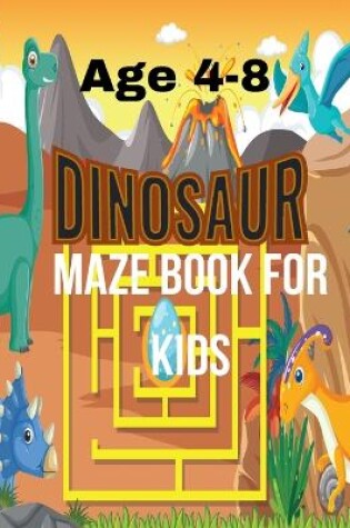 Cover of Dinosaur Maze Book For KIds