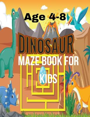 Book cover for Dinosaur Maze Book For KIds