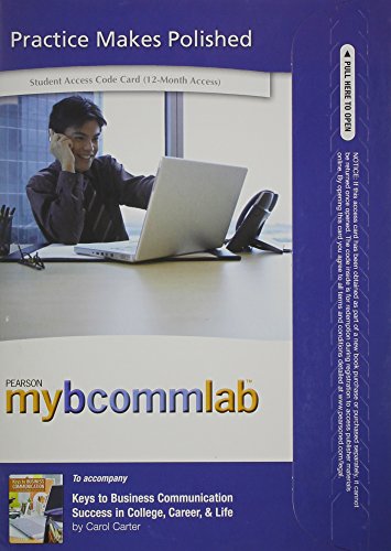 Book cover for NEW MyLab Business Communication with Pearson eText -- Access Card -- for Keys to Business Communication