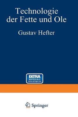 Book cover for Technologie der Fette und Öle