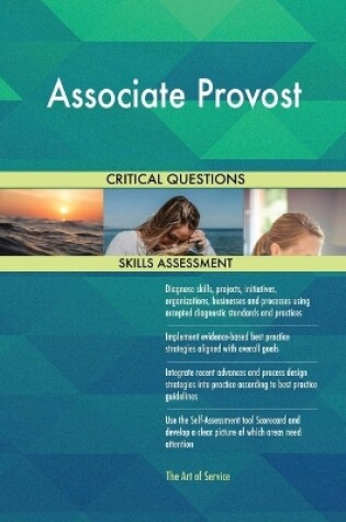 Cover of Associate Provost Critical Questions Skills Assessment