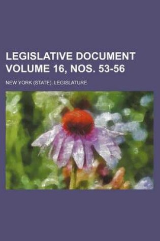 Cover of Legislative Document Volume 16, Nos. 53-56