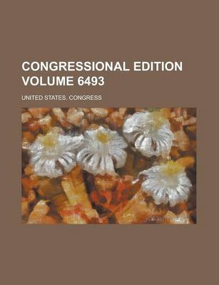 Book cover for Congressional Edition Volume 6493