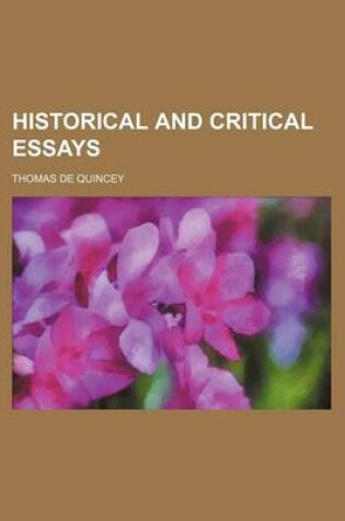 Cover of Historical and Critical Essays
