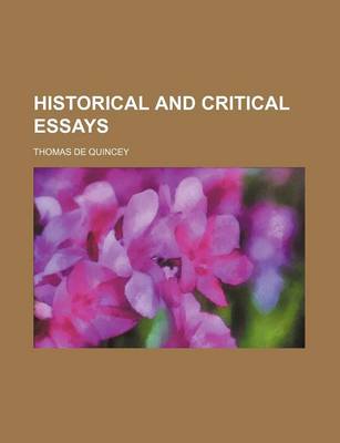 Book cover for Historical and Critical Essays