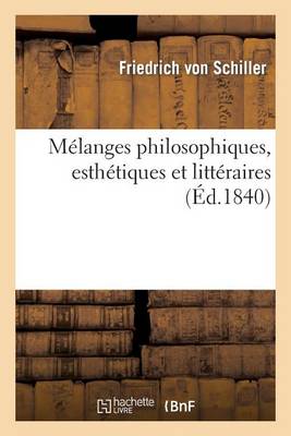 Book cover for Melanges Philosophiques, Esthetiques Et Litteraires