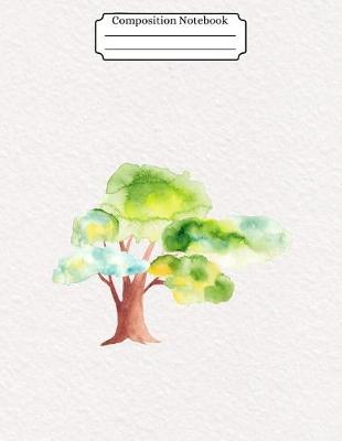 Book cover for Composition Notebook Watercolor Tree Design Vol 26