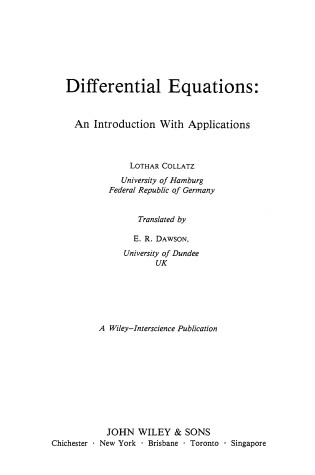 Cover of Differential Equations