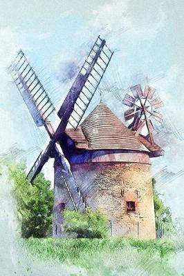 Book cover for Charming Vintage Windmill Illustration Journal